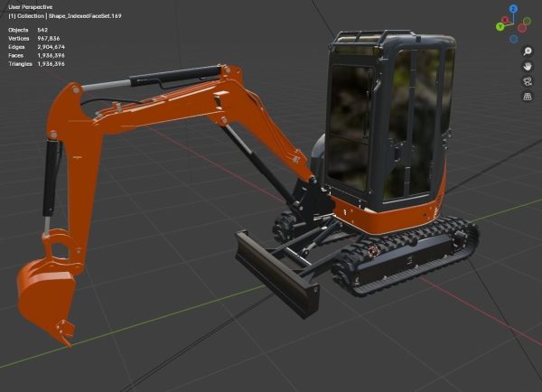 Mini excavator Hitachi Zaxis ZX27U-2  - Extra package version