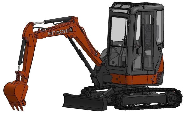 Mini excavator Hitachi Zaxis ZX27U-2 - Simple package version