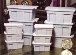 Miniature dollhouse storage bins