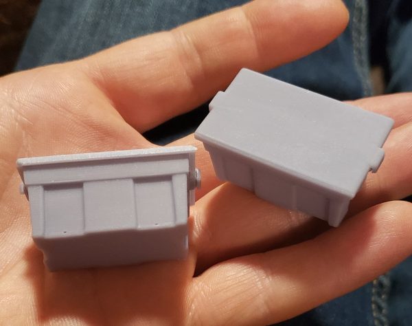 Miniature dollhouse storage bins