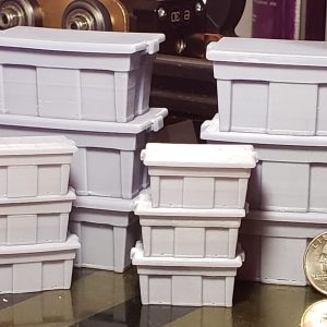 Miniature dollhouse storage bins