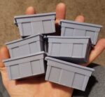 Miniature dollhouse storage bins