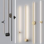 Minimalistic thin Wall lamps set