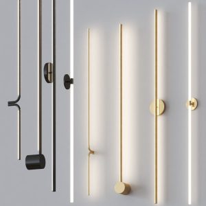 Minimalistic thin Wall lamps set