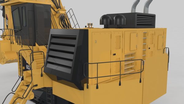Mining Excavator Rigged