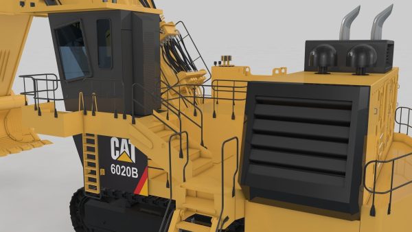 Mining Excavator Rigged