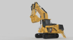 Mining Excavator Rigged