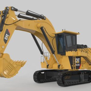 Mining Excavator Rigged