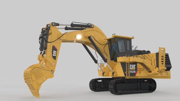 Mining Excavator Rigged