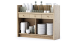 Mira restaurant cabinet with dishes V4