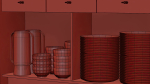 Mira restaurant cabinet with dishes V4