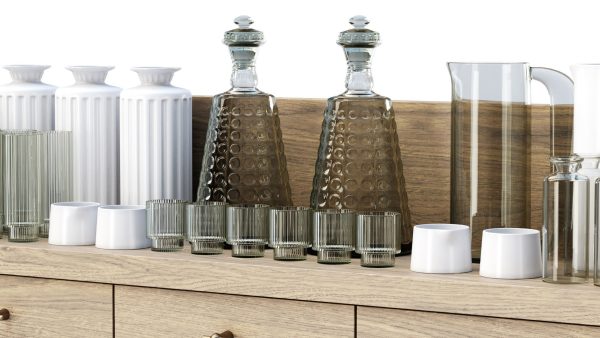 Mira restaurant cabinet with dishes V4