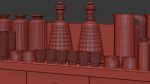 Mira restaurant cabinet with dishes V4