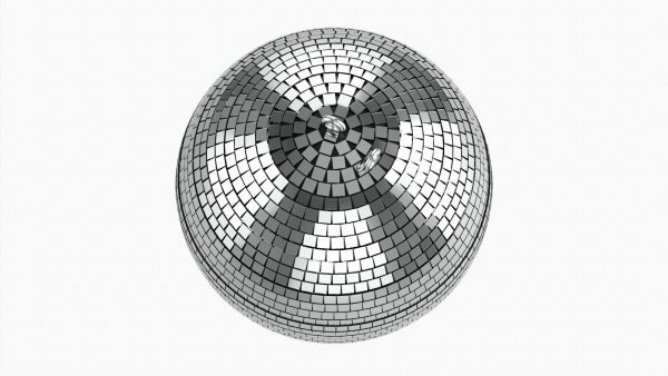 Mirrorball striped ball