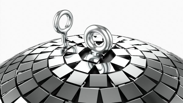 Mirrorball striped ball