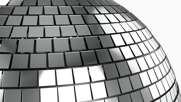 Mirrorball striped ball