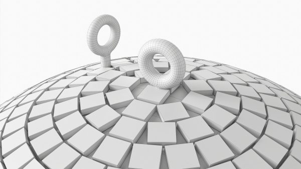 Mirrorball striped ball
