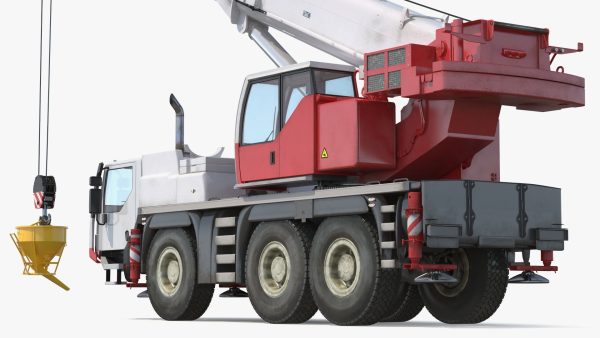Mobile Construction Crane with Concrete Bucket