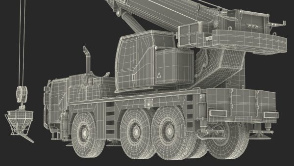 Mobile Construction Crane with Concrete Bucket
