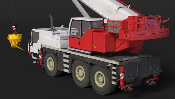 Mobile Construction Crane with Concrete Bucket