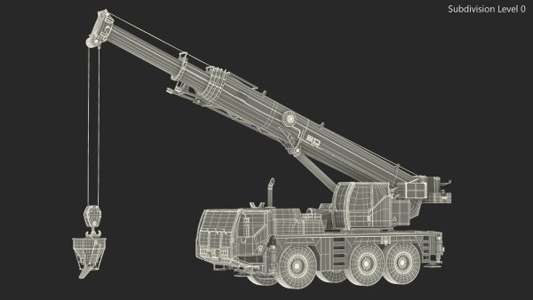 Mobile Construction Crane with Concrete Bucket