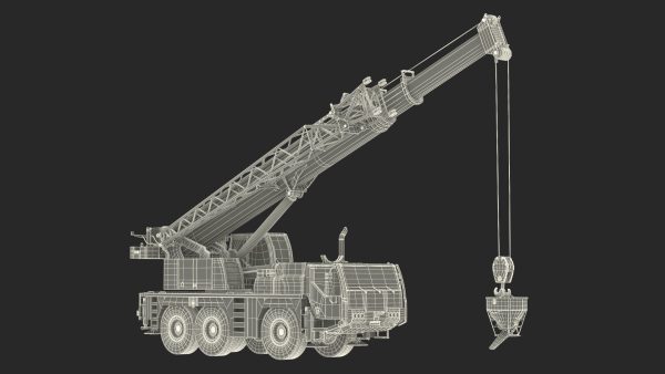 Mobile Construction Crane with Concrete Bucket