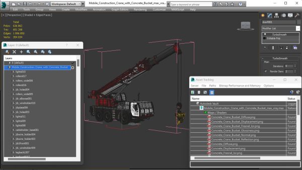 Mobile Construction Crane with Concrete Bucket