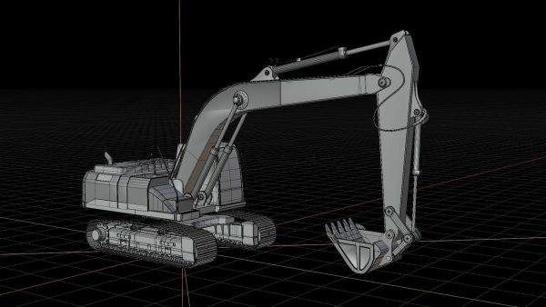 Model3D excavator Sumitomo SH210