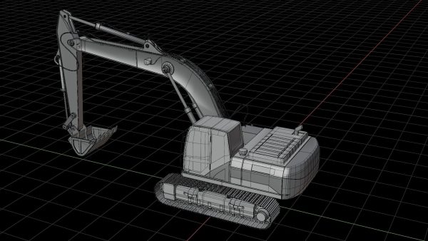 Model3D excavator Sumitomo SH210
