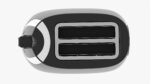 Modern electric toaster black