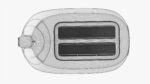 Modern electric toaster black