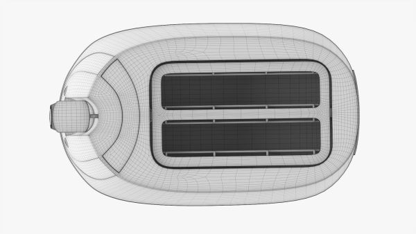 Modern electric toaster black