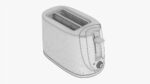 Modern electric toaster black