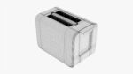 Modern electric toaster white