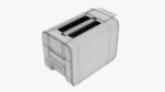 Modern electric toaster white