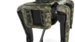Modern Robot Dog with Arm in army color