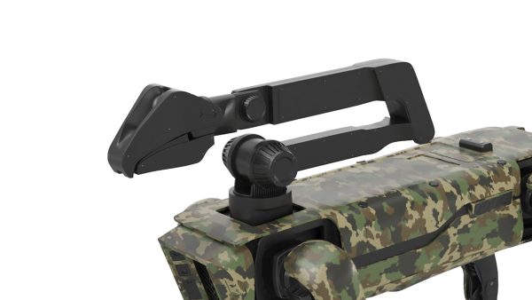 Modern Robot Dog with Arm in army color