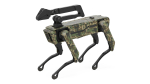 Modern Robot Dog with Arm in army color