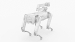 Modern Robot Dog with Arm in army color