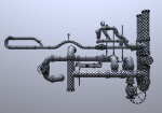 Modular Industrial Pipes - 42 Pieces