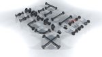 Modular low poly piping set