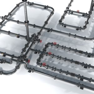 Modular low poly piping set
