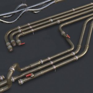 modular-pipes-old-copper-3d-model-low-poly-obj-fbx-blend-dae