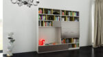 Molteni bookcase with shelves and drawers