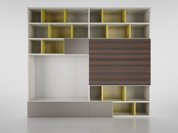 Molteni bookcase with shelves and drawers