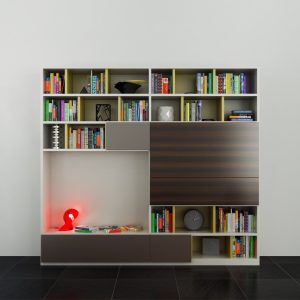 Molteni bookcase with shelves and drawers