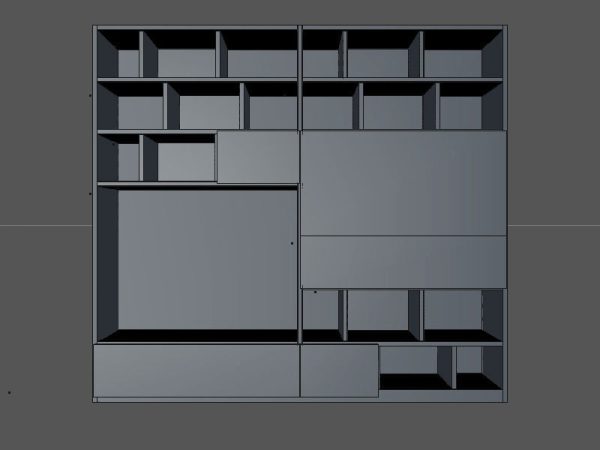 Molteni bookcase with shelves and drawers