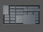 Molteni bookcase with shelves and drawers