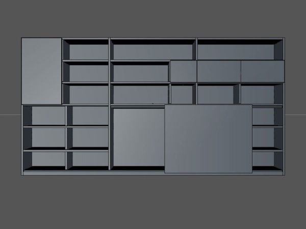 Molteni bookcase with shelves and drawers