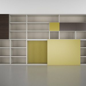 Molteni bookcase with shelves and drawers